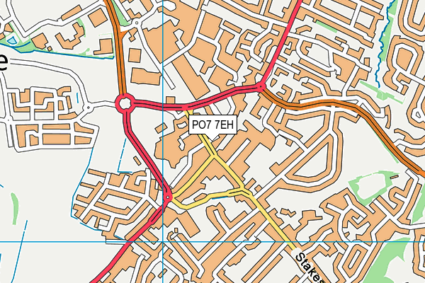 PO7 7EH map - OS VectorMap District (Ordnance Survey)