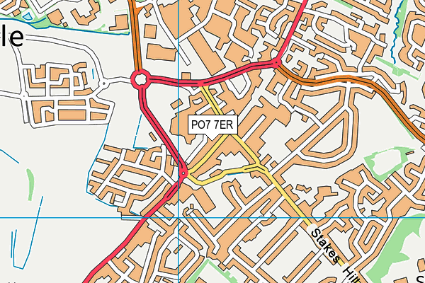 PO7 7ER map - OS VectorMap District (Ordnance Survey)