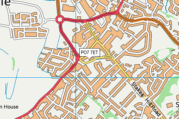 PO7 7ET map - OS VectorMap District (Ordnance Survey)