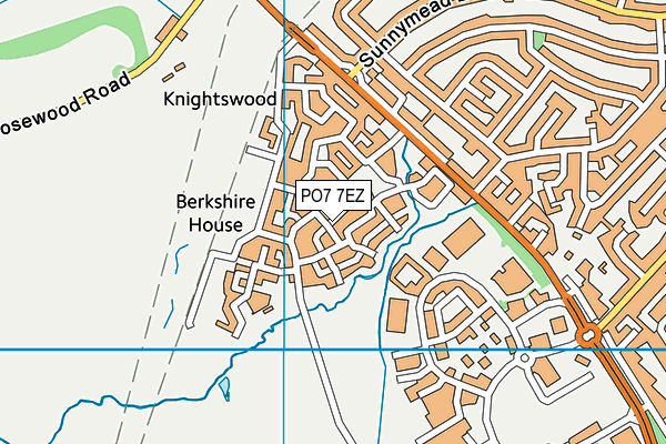 PO7 7EZ map - OS VectorMap District (Ordnance Survey)