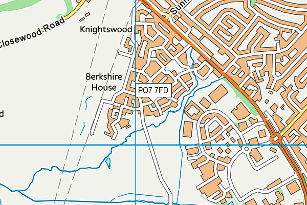 PO7 7FD map - OS VectorMap District (Ordnance Survey)