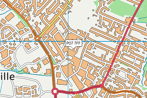 PO7 7FF map - OS VectorMap District (Ordnance Survey)