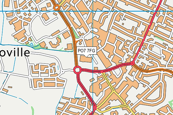 PO7 7FG map - OS VectorMap District (Ordnance Survey)