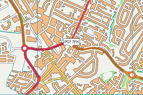 PO7 7FH map - OS VectorMap District (Ordnance Survey)