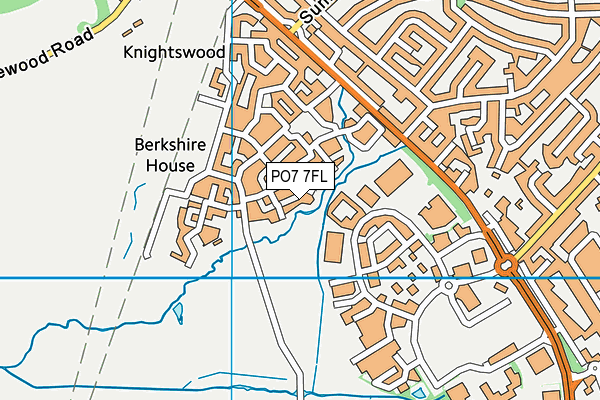 PO7 7FL map - OS VectorMap District (Ordnance Survey)
