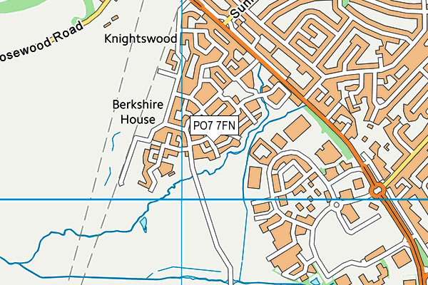 PO7 7FN map - OS VectorMap District (Ordnance Survey)