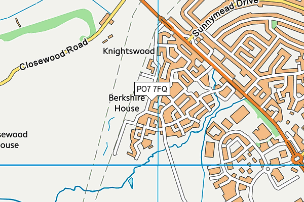 PO7 7FQ map - OS VectorMap District (Ordnance Survey)
