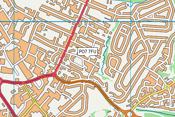 PO7 7FU map - OS VectorMap District (Ordnance Survey)