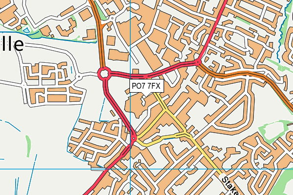 PO7 7FX map - OS VectorMap District (Ordnance Survey)