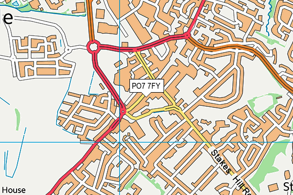 PO7 7FY map - OS VectorMap District (Ordnance Survey)