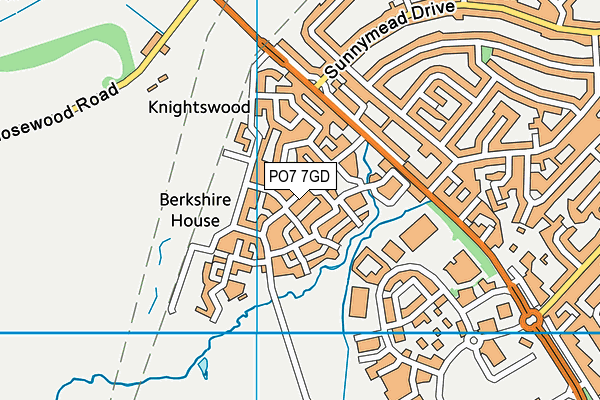 PO7 7GD map - OS VectorMap District (Ordnance Survey)