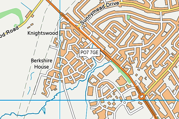 PO7 7GE map - OS VectorMap District (Ordnance Survey)