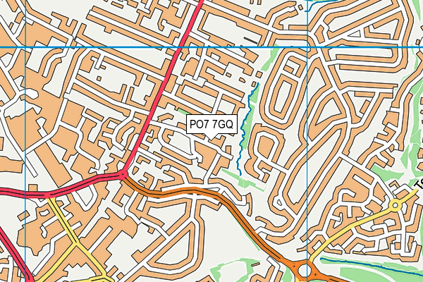 PO7 7GQ map - OS VectorMap District (Ordnance Survey)