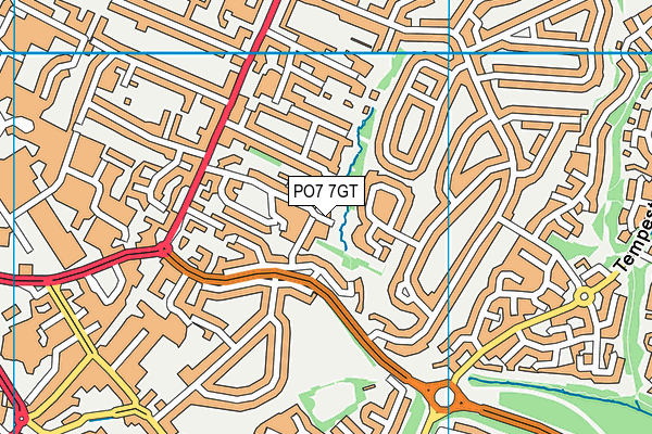 PO7 7GT map - OS VectorMap District (Ordnance Survey)