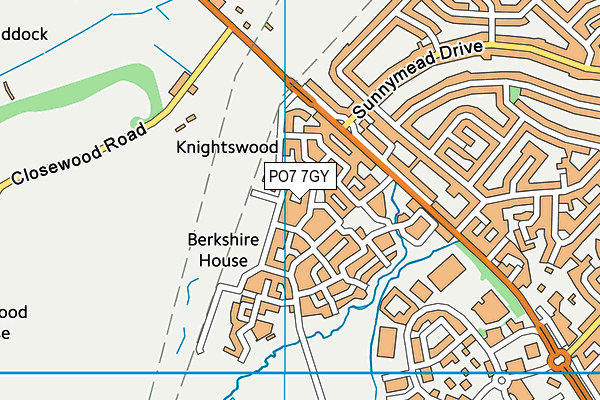 PO7 7GY map - OS VectorMap District (Ordnance Survey)