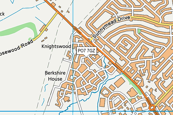 PO7 7GZ map - OS VectorMap District (Ordnance Survey)