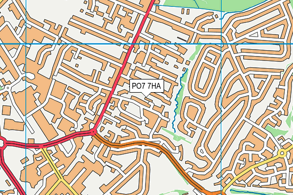 PO7 7HA map - OS VectorMap District (Ordnance Survey)
