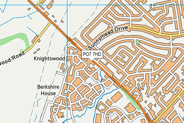 PO7 7HD map - OS VectorMap District (Ordnance Survey)