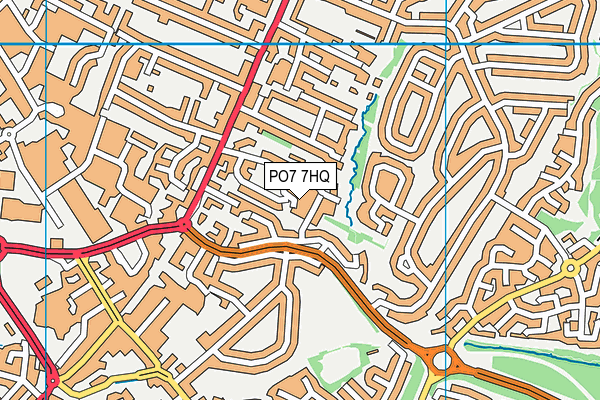 PO7 7HQ map - OS VectorMap District (Ordnance Survey)