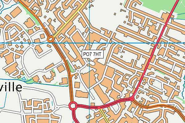PO7 7HT map - OS VectorMap District (Ordnance Survey)