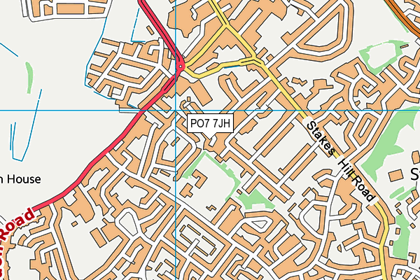 PO7 7JH map - OS VectorMap District (Ordnance Survey)