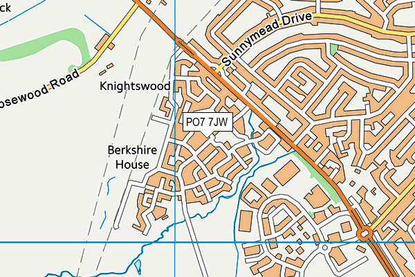PO7 7JW map - OS VectorMap District (Ordnance Survey)
