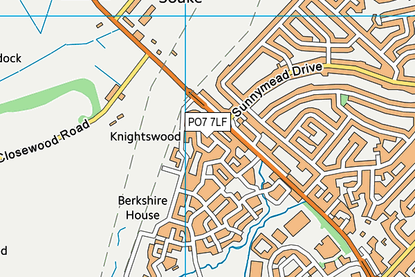 PO7 7LF map - OS VectorMap District (Ordnance Survey)