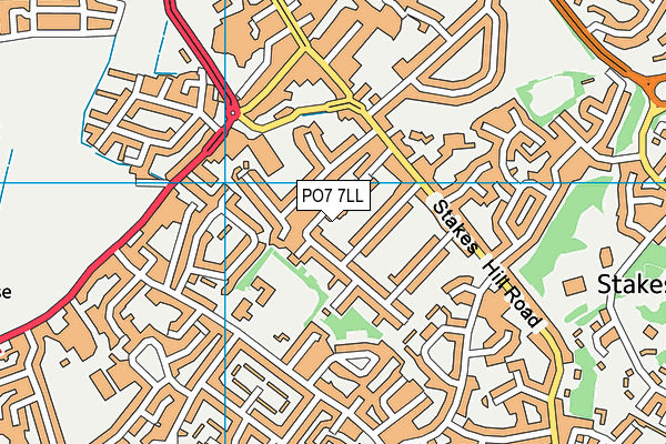 PO7 7LL map - OS VectorMap District (Ordnance Survey)
