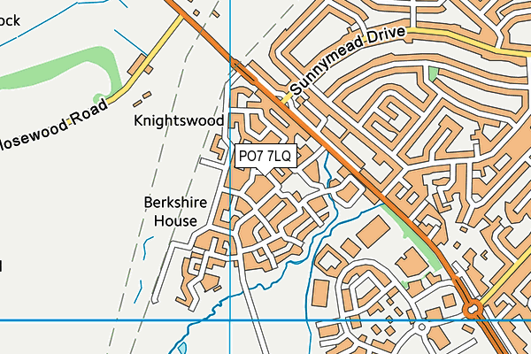PO7 7LQ map - OS VectorMap District (Ordnance Survey)