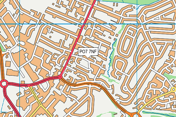 PO7 7NF map - OS VectorMap District (Ordnance Survey)