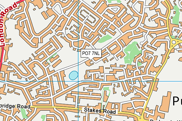 PO7 7NL map - OS VectorMap District (Ordnance Survey)