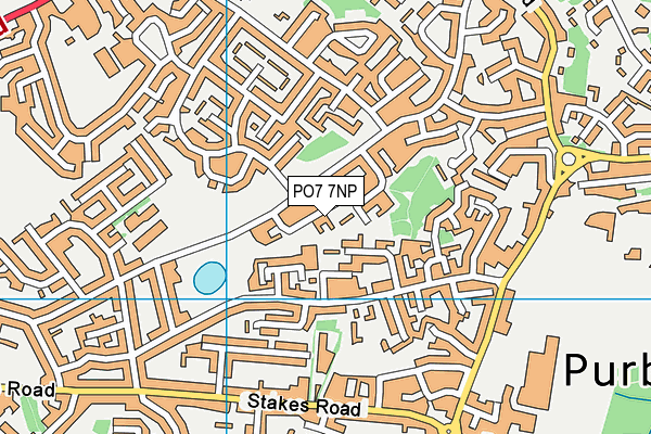 PO7 7NP map - OS VectorMap District (Ordnance Survey)