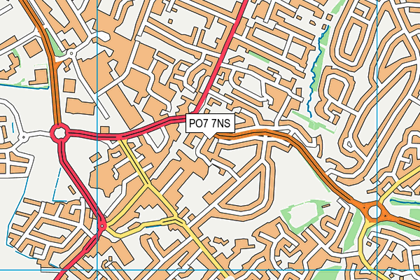PO7 7NS map - OS VectorMap District (Ordnance Survey)