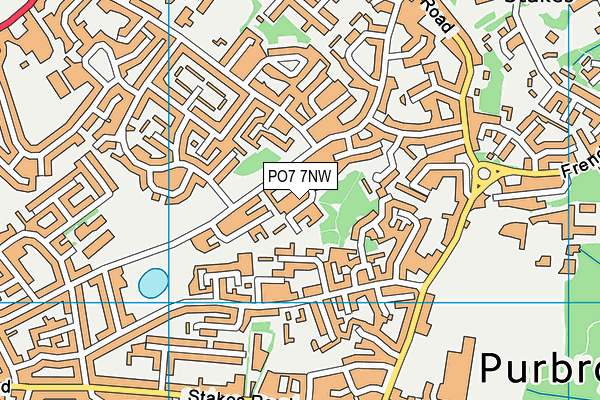 PO7 7NW map - OS VectorMap District (Ordnance Survey)