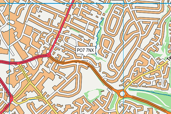 PO7 7NX map - OS VectorMap District (Ordnance Survey)