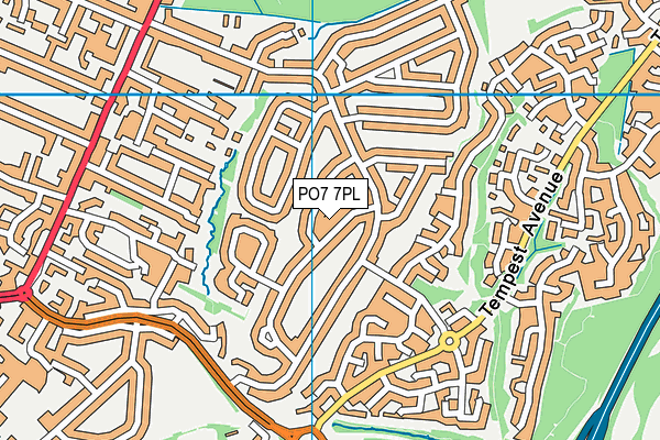 PO7 7PL map - OS VectorMap District (Ordnance Survey)