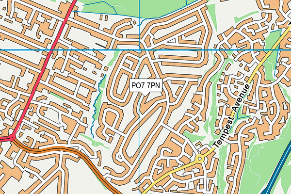 PO7 7PN map - OS VectorMap District (Ordnance Survey)