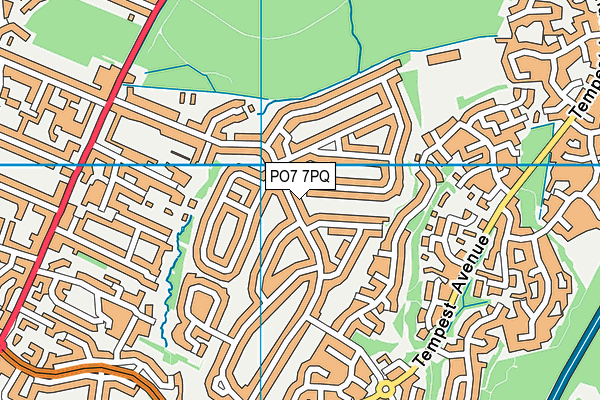 PO7 7PQ map - OS VectorMap District (Ordnance Survey)