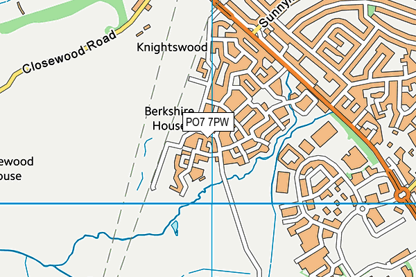 PO7 7PW map - OS VectorMap District (Ordnance Survey)