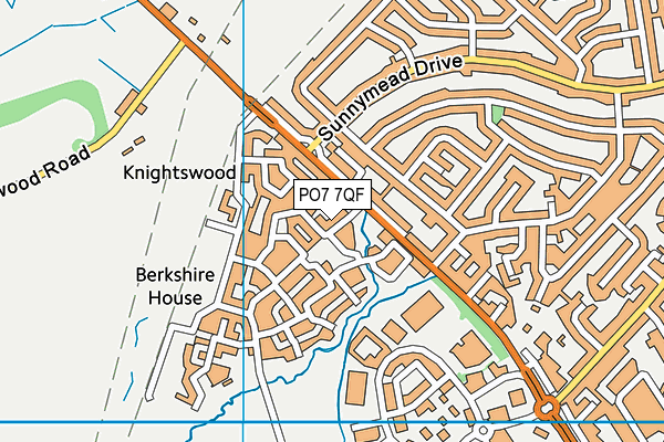 PO7 7QF map - OS VectorMap District (Ordnance Survey)