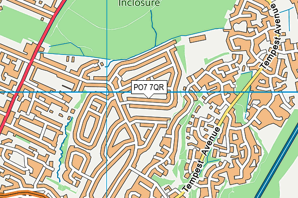 PO7 7QR map - OS VectorMap District (Ordnance Survey)
