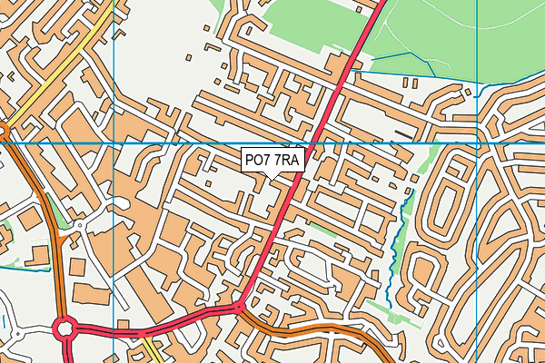 PO7 7RA map - OS VectorMap District (Ordnance Survey)