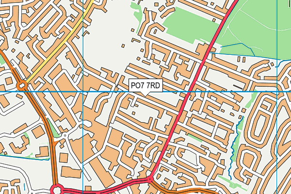 PO7 7RD map - OS VectorMap District (Ordnance Survey)