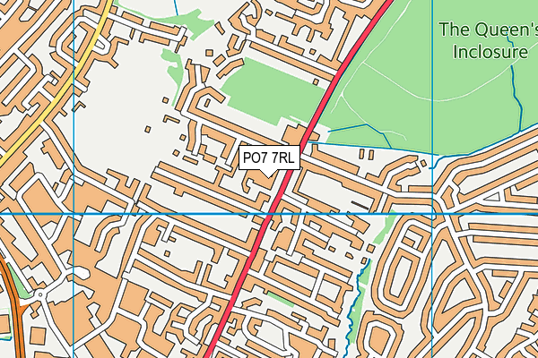 PO7 7RL map - OS VectorMap District (Ordnance Survey)