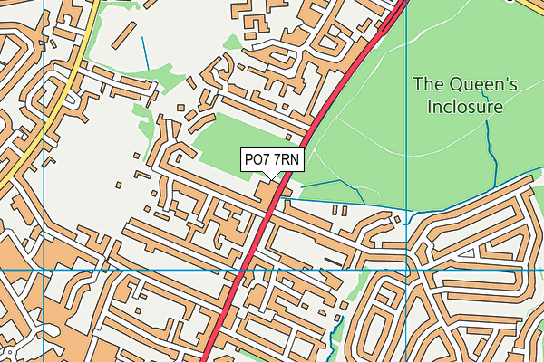 PO7 7RN map - OS VectorMap District (Ordnance Survey)