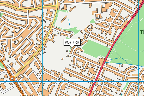 PO7 7RR map - OS VectorMap District (Ordnance Survey)