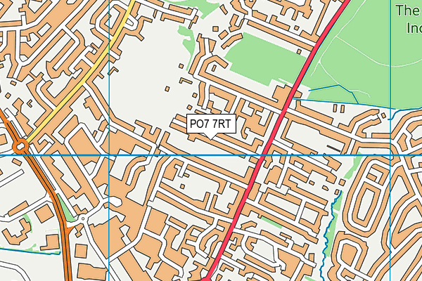 PO7 7RT map - OS VectorMap District (Ordnance Survey)