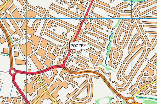 PO7 7RY map - OS VectorMap District (Ordnance Survey)