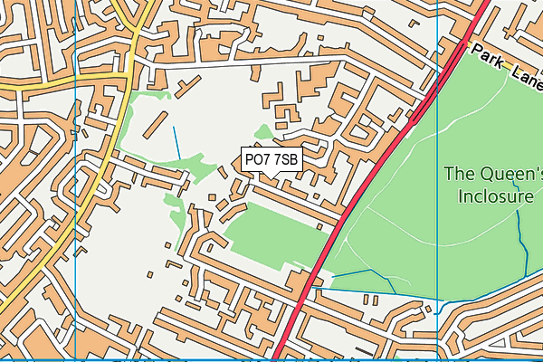 PO7 7SB map - OS VectorMap District (Ordnance Survey)