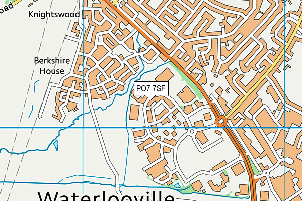 PO7 7SF map - OS VectorMap District (Ordnance Survey)